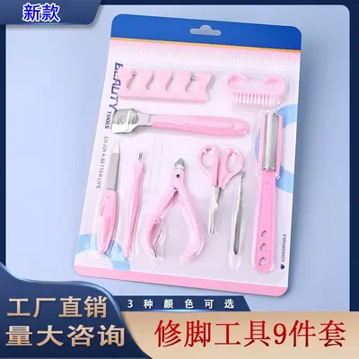 Ayak törpüsü seti, pedikür bıçakları, ölü deri peelingi