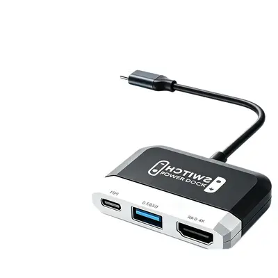 Switch tragbares Dockingstation 3-in-1 4K 60Hz HD-Bildschirmspiegelung PD Schnellladung USB 3.0 Konverter kompatibel 1/