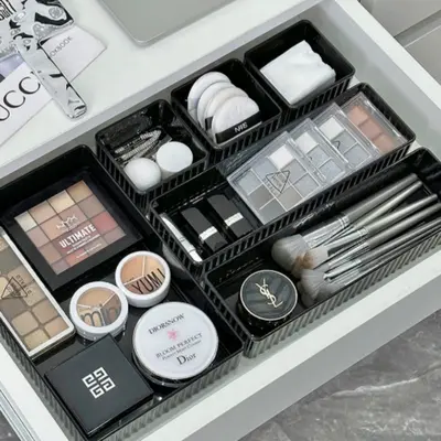 Acryl-Frisiertisch Kosmetik-Aufbewahrungsbox mit Schubladenteilung