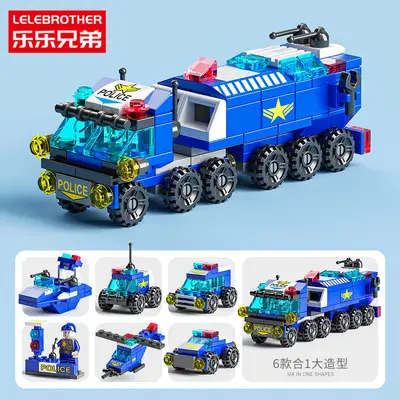 Lego-kompatibles Militär-Bagger- und Feuerwehr-Bausteinset - 4