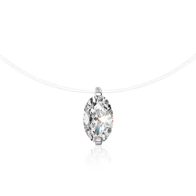 S925 Silber Moissanit Halskette, Meerjungfrauen-Träne - 10