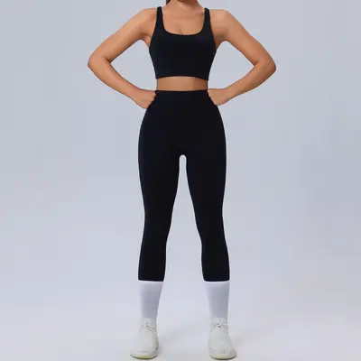 Plus Size Women's Yoga Set, High Stretch, Breathable - 8