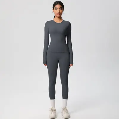 Women's Yoga Wear Set 8-Piece, Nude-Feel Tight Fit, Quick-Dry Breathable - 12