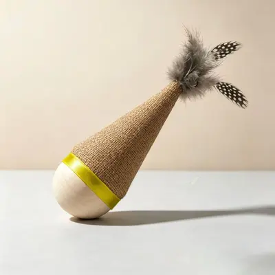 Roly-Poly Feather Cat Toy Self-Play - 7