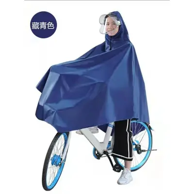 Bicycle Poncho, Thickened Oxford Fabric Double-Sided Rain Cape for Adults
