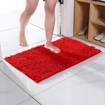 Chenille Bath Mat, Absorbent with Non-Slip Backing - 9
