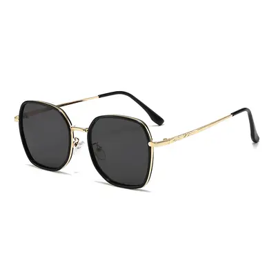 Polygon Retro Sunglasses for Women, Metal Frame - 6