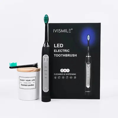 Manyetik levitasyonlu sonik elektrikli diş fırçası, 4 mod, mavi ışıklı
