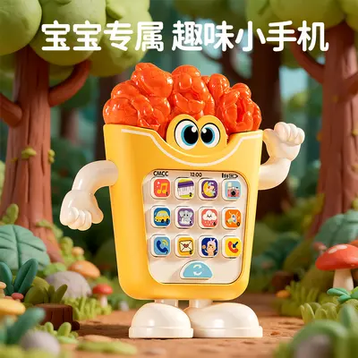 Baby-Lernspielzeug-Handy mit Licht und Sound, Cartoon-Design