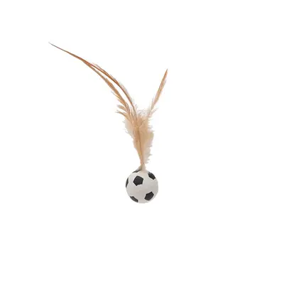 Cat elastic ball toy with feathers and bells - 5