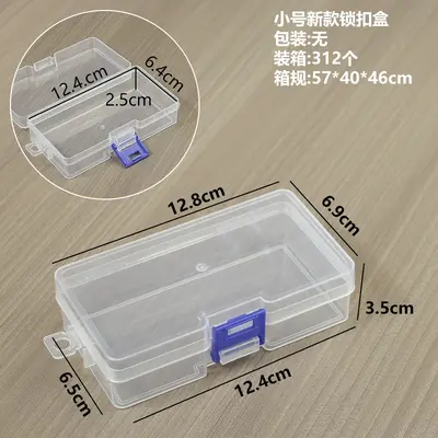 Rectangular transparent PP box with lid and lock - 13