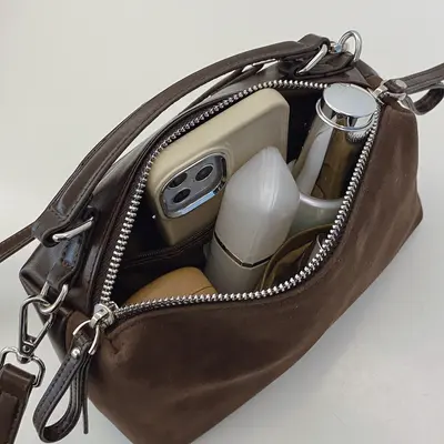 Women's PU Shoulder Bag, Large Capacity, Crossbody Strap