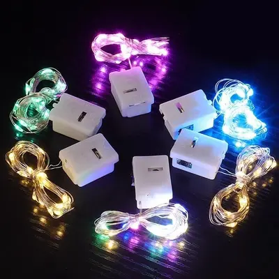 LED-Lichterkette Kupferdraht Lichterkette Blumen Geschenk Kuchen Weihnachtsdekoration Lichterkette Stimmungslicht wasserdichte Lichterkette