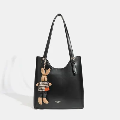Damen-Tote-Bag mit großem Fassungsvermögen, Eimertasche für Herbst und Winter - 8