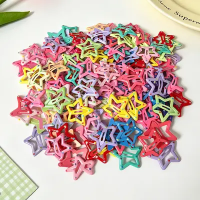 Cute Five-Point Star Hair Clip for Kids, Side Barrette, Bangs BB Clip