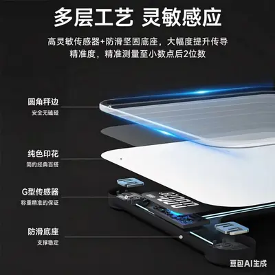 Rechargeable Electronic Weight Scale Accurate Digital Bathroom Scale Smart Health Body Scale for Adults Women Dormitory - 5