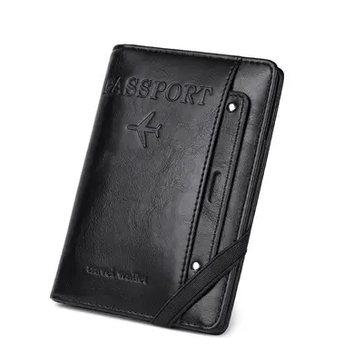 2026 new model RFID anti-theft passport travel multi-functional ticket holder retro document bag large capacity multi-card passport holder - 11