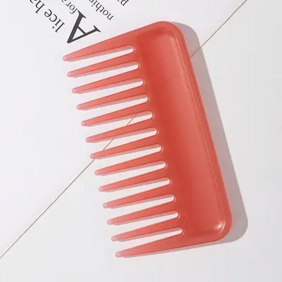 Wide-Tooth 3D Hair Smoothing Comb, Portable Plastic Card Comb - 8