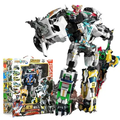 Dragon Warrior Star Source 3 Toy Five-in-One Super Star Source Race King Fusion Transformation Robot King Kong Kids Kids 2