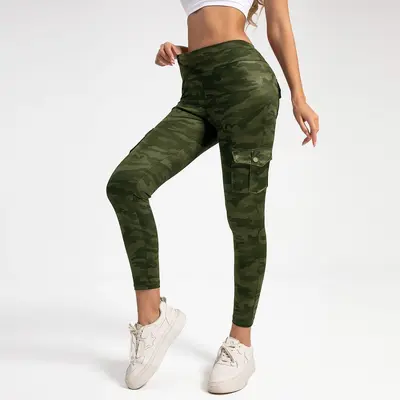 Damen Laufhose, elastisch, eng, hohe Taille, schnelltrocknend - 10