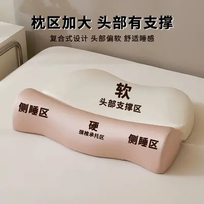 Cervical spine pillow, memory foam, traction support - 4