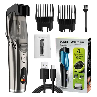 Rechargeable Professional Hair Clipper with LCD Digital Display - 7