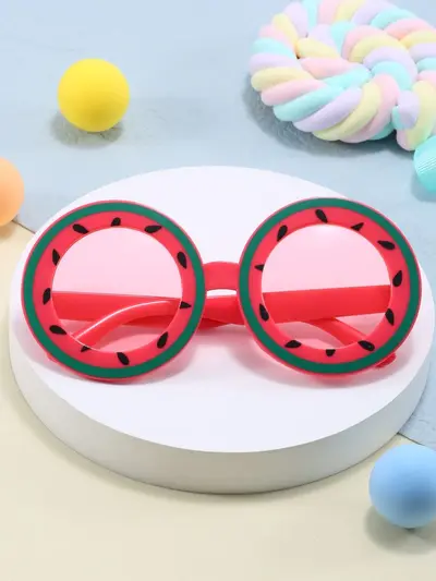 Funny Hawaiian Party Glasses with Fruit Shapes: Watermelon, Strawberry, Pineapple - 10