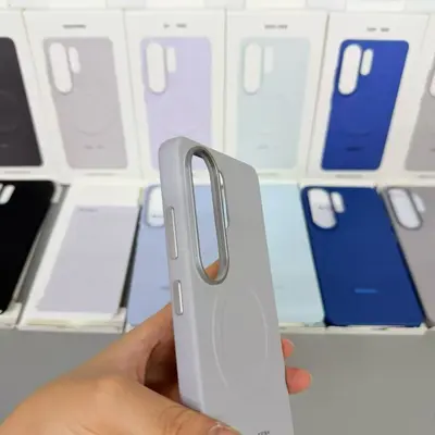 Samsung S26 Ultra Hülle, flüssiges Silikon, magnetisch, Vollfarbe