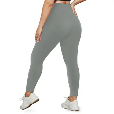 Plus Size High Waist Yoga Leggings, Nude Feel, Butt Lifting - 13