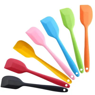 Silikon spatula ayrı ayrı paketlenmiş küçük büyük pişirme aracı spatula gıda sınıfı entegre yumuşak spatula krem ​​spatula - 13