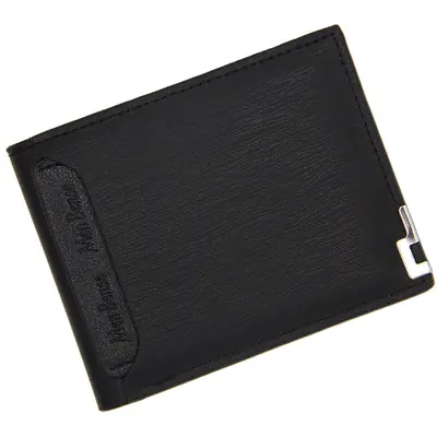 MenBense Men's Short Wallet with Iron Edge Card Holder - 6