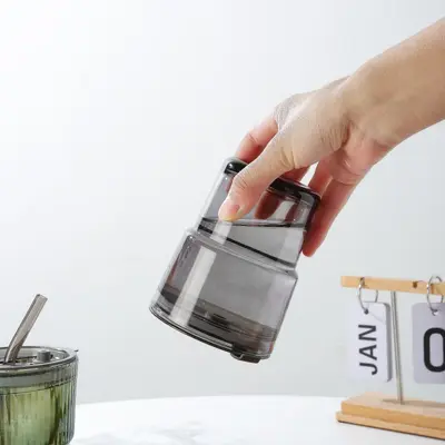 Su bardağı, cam bardak, lüks, ins tarzı bambu pipetli bardak, kahve suyu bardağı, taşınabilir, özelleştirilebilir logo