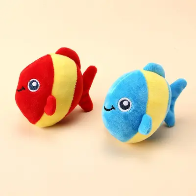 Catnip Fish Cat Toy with Squeaker and Teaser Wand - 4