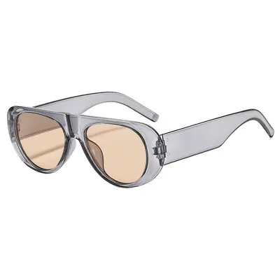 Oval Retro Sunglasses for Women, Large Frame, UV Protection - 6