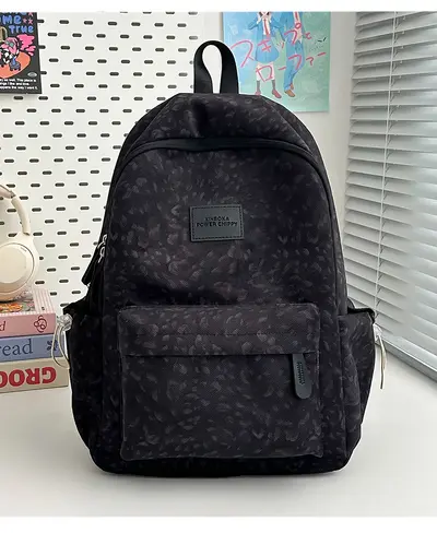 Leopard Print School Backpack, Large Capacity, for Teenagers - 7