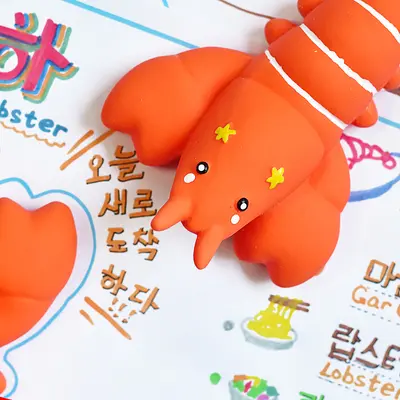 Cross-border Bestseller Pet Latex Squeaky Toy Simulated Lobster Marine Animal Toy Dog Boredom Relief Chew Toy