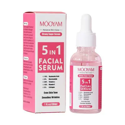 5 IN 1 Face Serum紧致补水玻尿酸烟酰胺精华原液5合1面部精华液