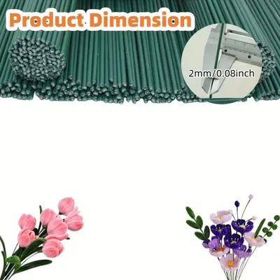 Yeşil çiçek sapı No. 2, DIY yapay çiçek teli