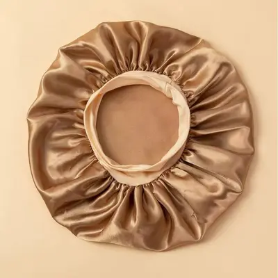 Wide-Brim Elastic Hair Cap, Satin Sleep Cap for Women - 5
