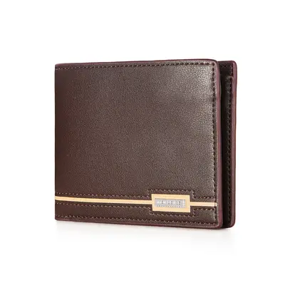 Men's Short Bifold Wallet, PU, Multi-Card Slots, Large Capacity - 7