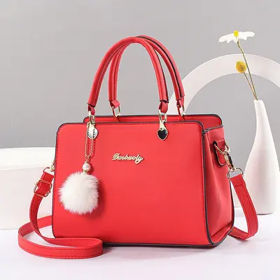 Women's Crossbody PU Leather Square Bag with Chain Strap - 7