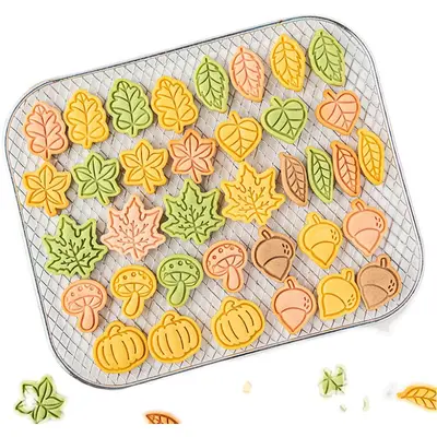 Sonbahar Kurabiye Kalıbı, Kabak, Mantar ve Yaprak Şekilli, Şükran Günü