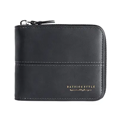 Men's Wallet with Zipper, Multiple Card Slots and Coin Pocket - 6