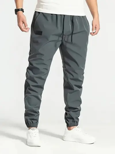 Erkek büzgülü kargo pantolonu, bol kesim, japon tarzı, spor günlük - 8