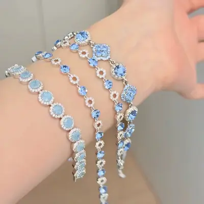 Zirkon Oval Schleife Armband, elegantes Design