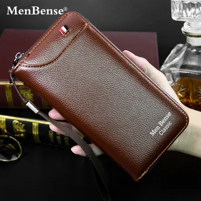 Long Men's Zip Wallet with Multiple Card Slots, Large Capacity - 3