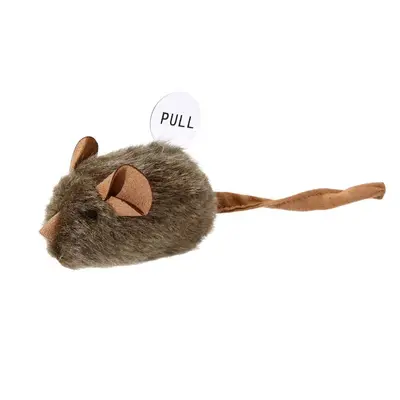 Smart Motion-Sensing Squeaky Mouse Cat Toy with Teaser Wand - 6
