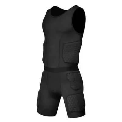 PRO Padded Collision Protection Clothing Short Sleeve Inner Pad Bodysuit Basketball Protective Vest Shorts Football Armor Clothing - 6