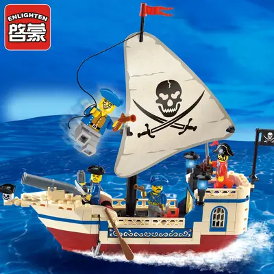 Piratenschiff-Bausteine, Black Pearl Modell, Kleinteile - 3