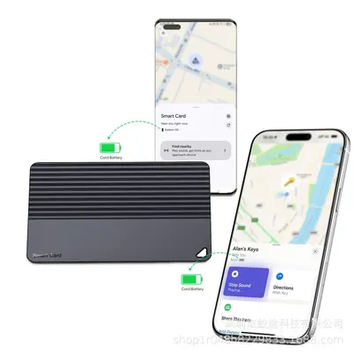 Grenzüberschreitender Bestseller Neu tragbarer Kartenschutz Tracker mit langer Akkulaufzeit für iOS und Android Geldbörsen-Ortungssystem